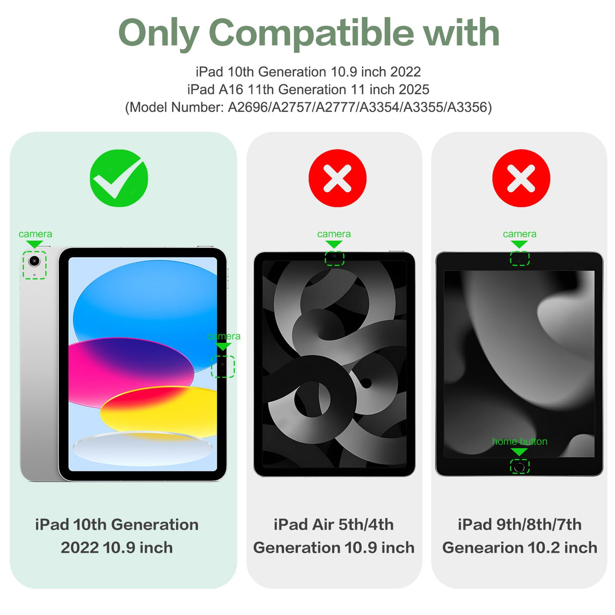 Vobafe Case for iPad A16 11th Generation 11 Inch 2025/iPad 10th 10.9" 2022