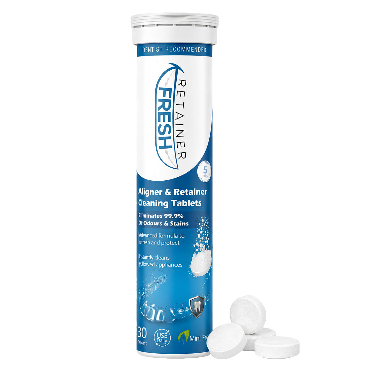 Retainer Fresh Retainer Cleaner Tablets 120 Tablets 4 Month Denture Cleaner