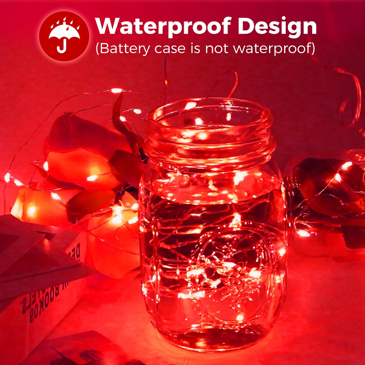 btfarm 2 Pack Halloween Orange Fairy Lights Battery Operated with Timer