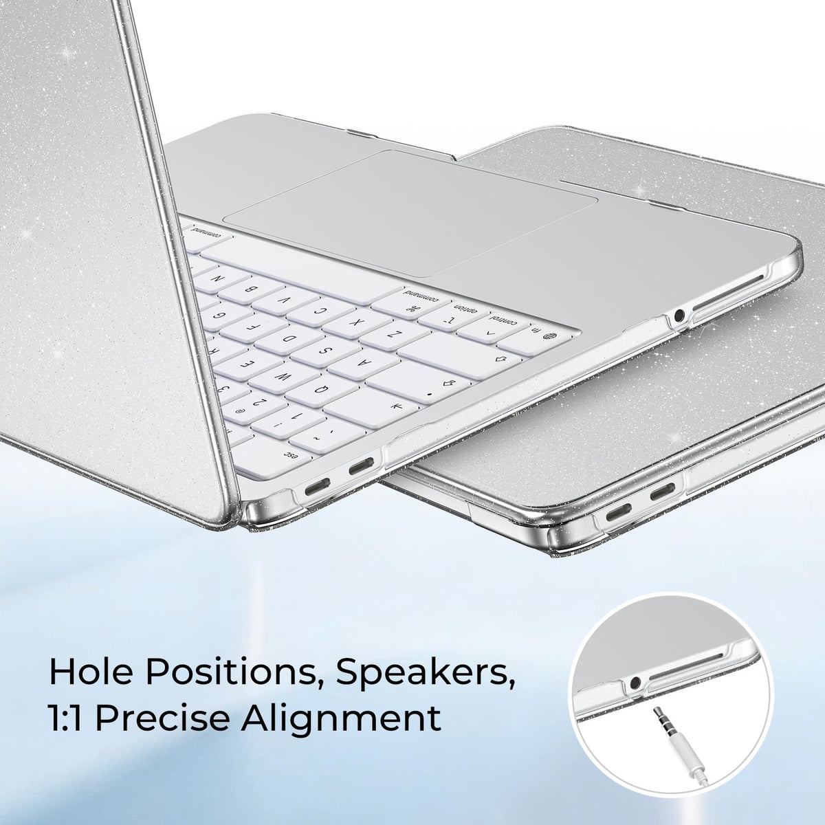 EooCoo for MacBook Neo Case 13 inch 2026 A3404 A18-Pro Crystal Clear