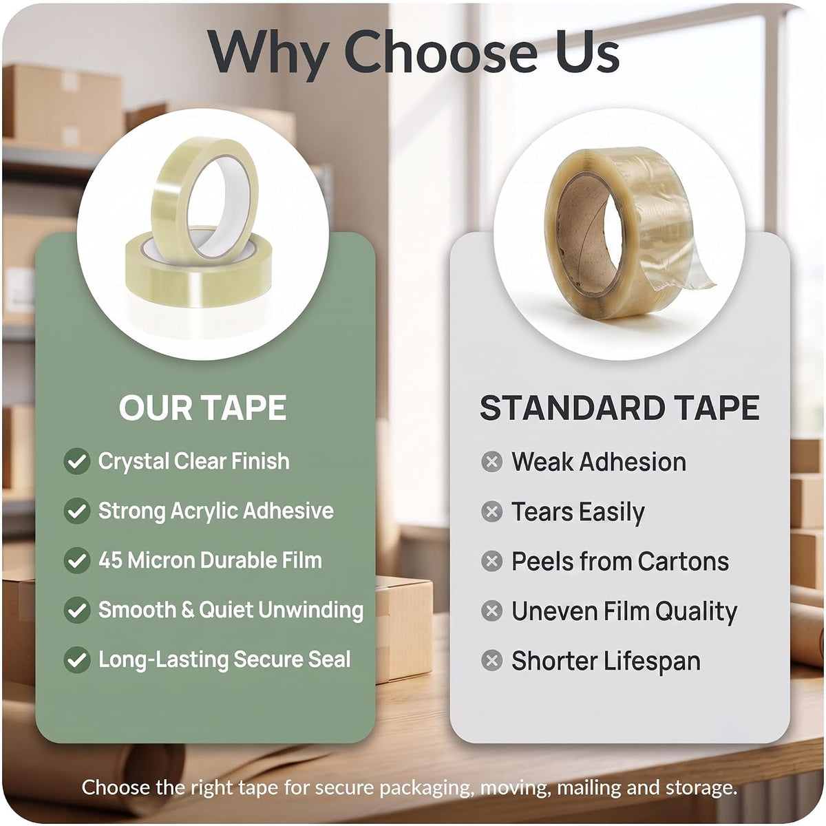 Clear Cellotape, 6 Rolls, 24mm x 40m, 45 Micron