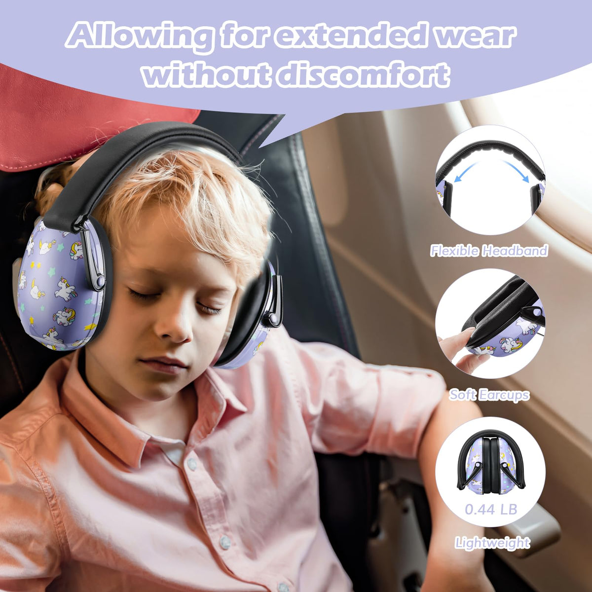 ProCase Ear Defenders for Children/Toddlers 3-16 Years SNR 27dB -Blue