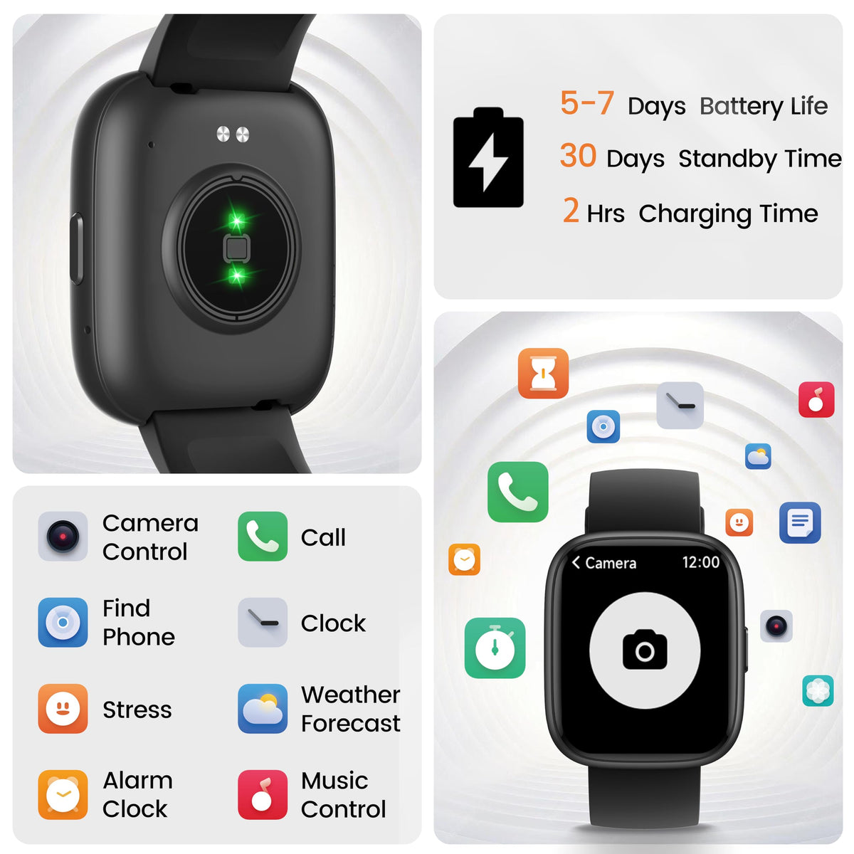 Cillso Smart Watch, Alexa Built-in, 1.83" Bluetooth Calling Fitness Watch