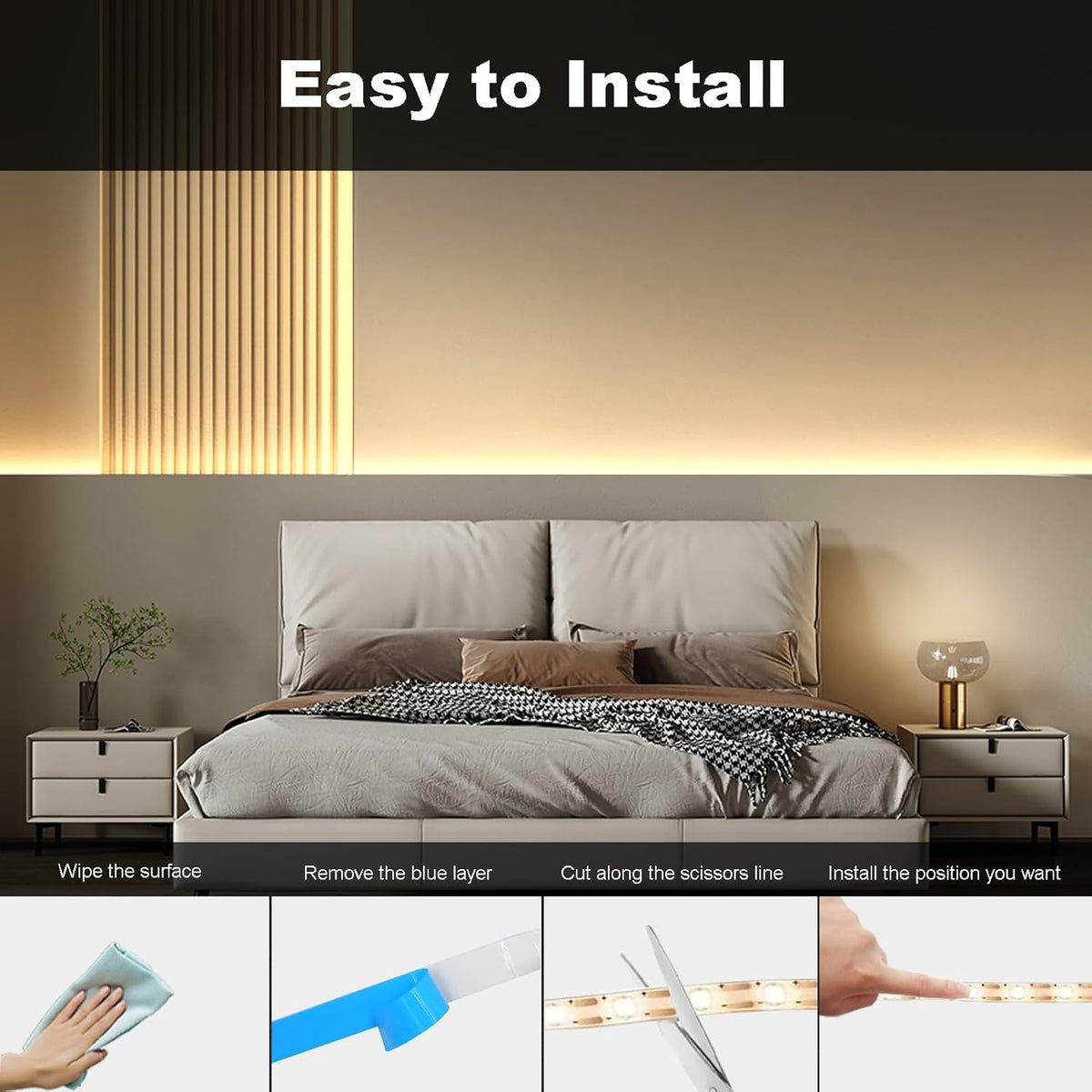 CCILAND 3M 90 LED Battery Strip Lights with Remote 8 Modes Timer