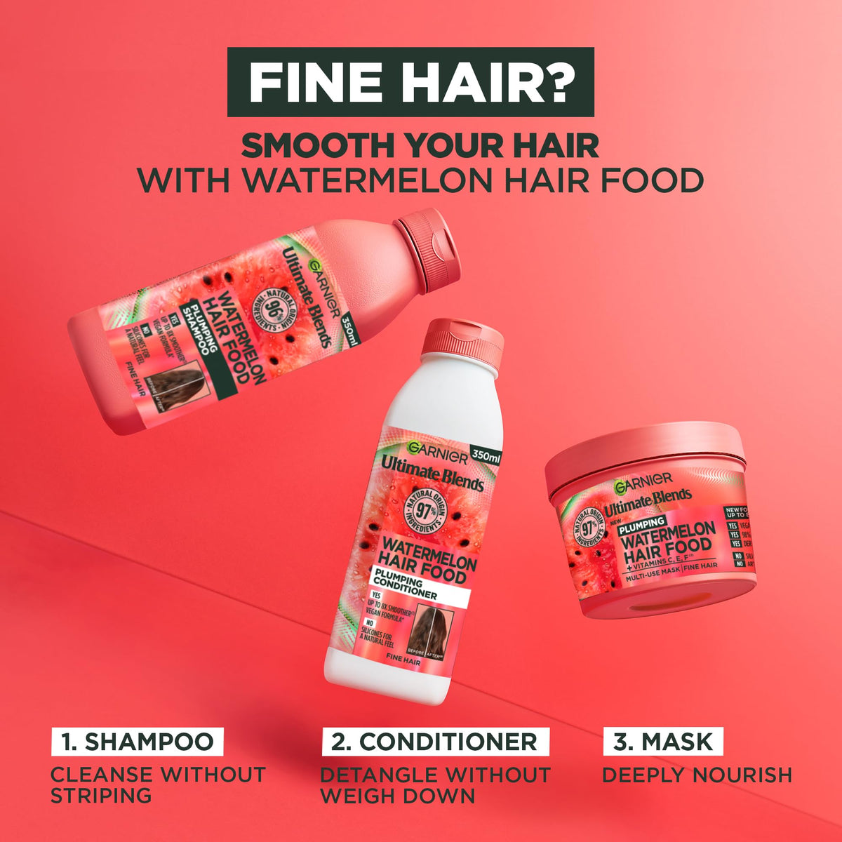 Garnier Hair Food Multi-use, 3-in-1 Hair Treatment Mask, Banana, 400ml
