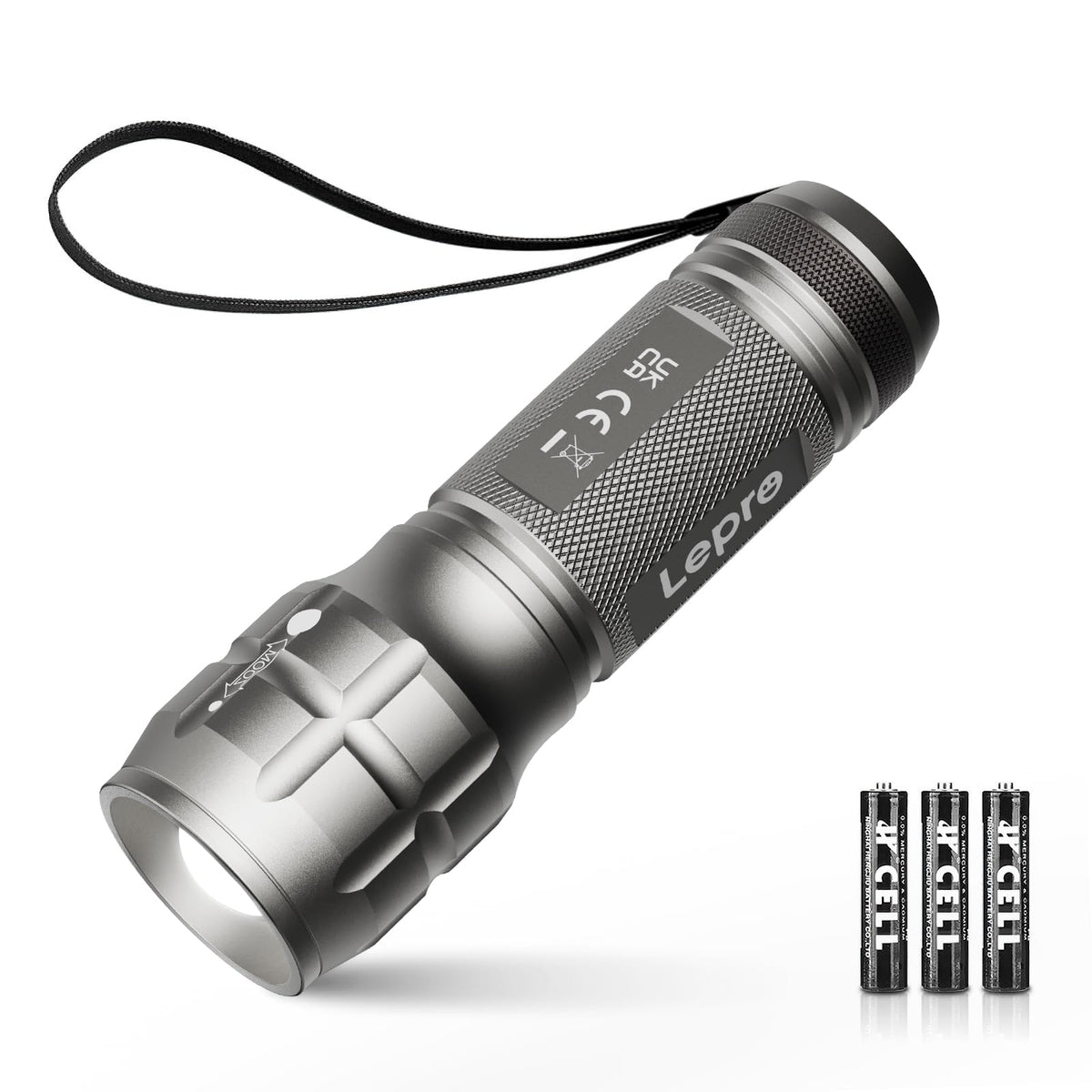 Lepro LE LED Torch Battery Powered, Camping Flashlight, Adjustable Focus