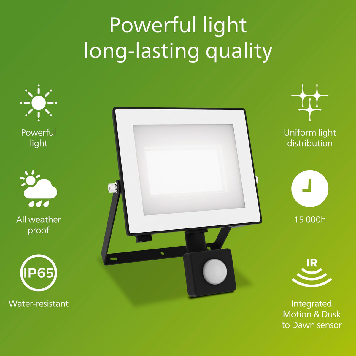 Philips Lois Outdoor Floodlight, White, 10 W