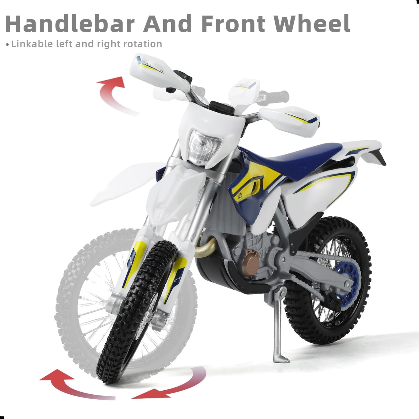 1:12 Scale Dirt Bike compatible for Kawasaki KX450F Motorcycle Model Mini Supercross Motorcross Moto Model Collection or Gift for Adult Kid Boy (Green)