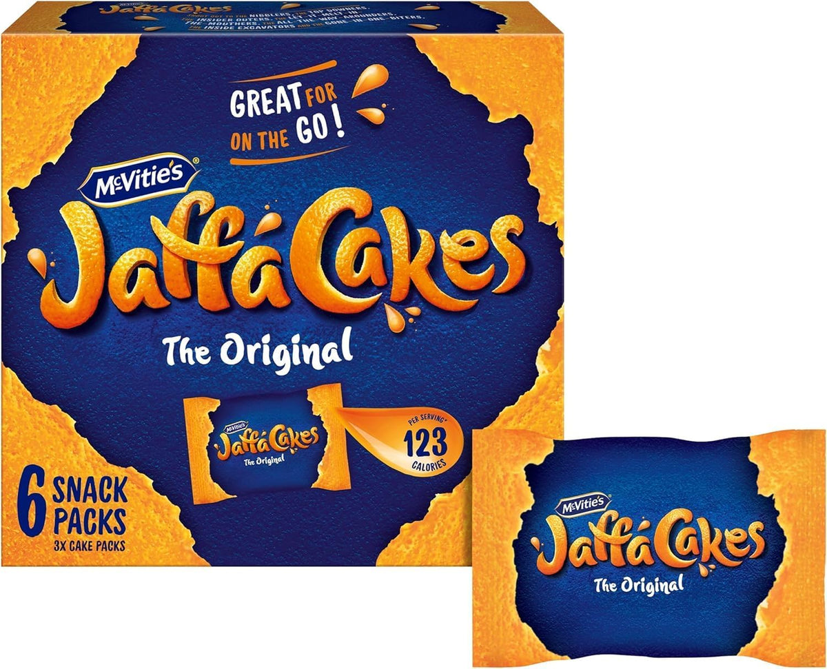McVitie's Jaffa Cakes Original Biscuits Snack Pack, 6 x 3 Cakes, 198 g