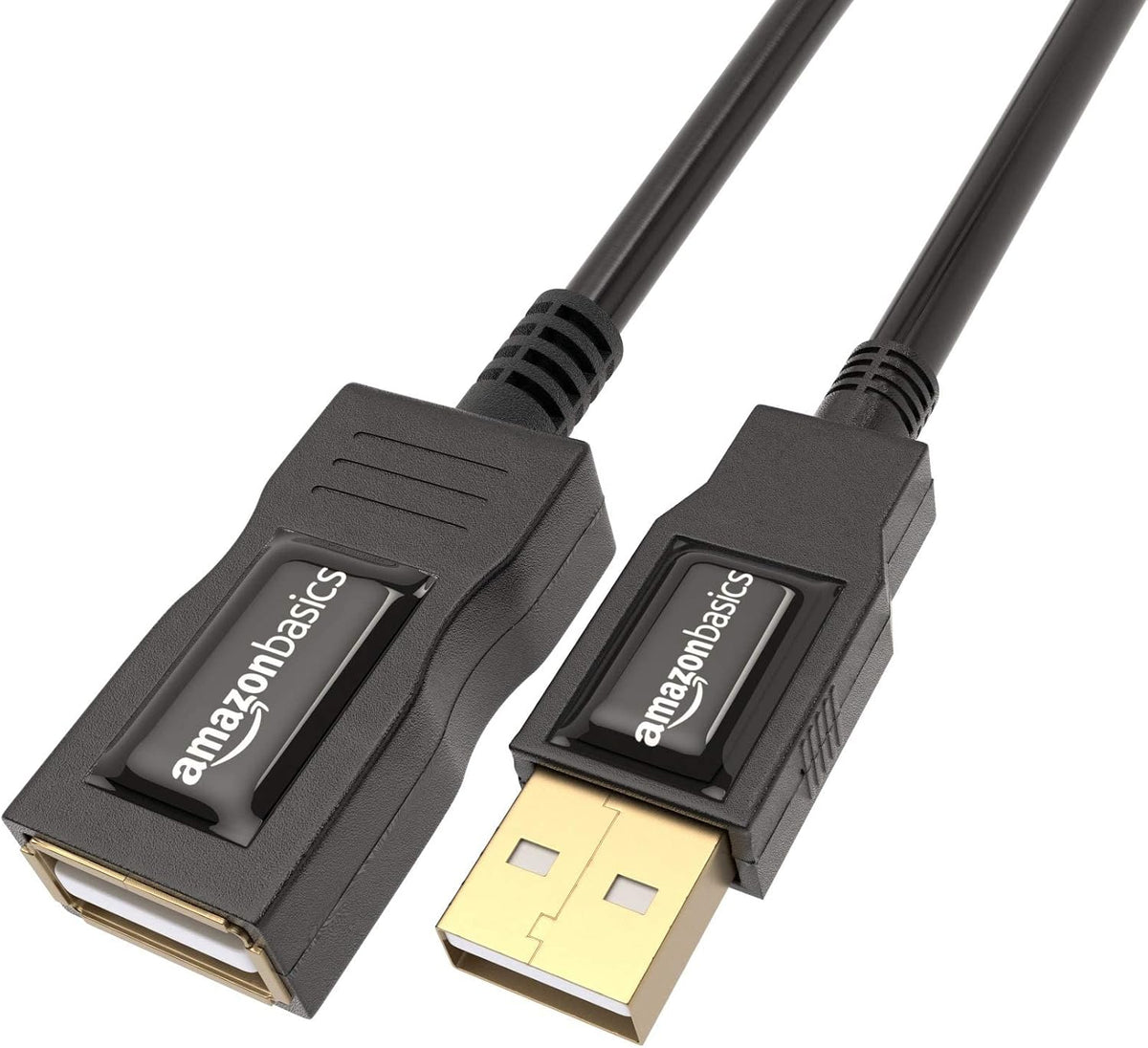 Amazon Basics USB 2.0 A-Male to A-Female Extension Cable, 1 m/3.3 Feet, Black