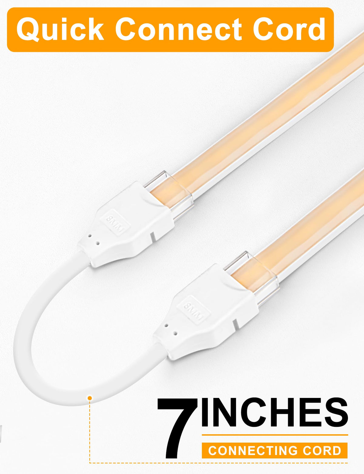 Lamomo COB LED Strip Light 5M, White Dimmable Neon Rope with Remote