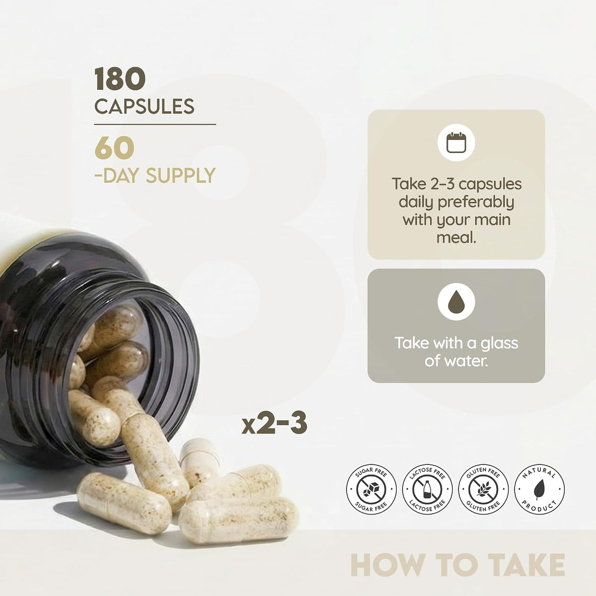Multi Collagen 1650mg Type I, II, III, V, X. Bovine & Marine Collagen Peptides. 180 Capsules Enhanced with Vitamin C. High Strength Collagen for Joints, Hair and Skincare. N2 Natural Nutrition