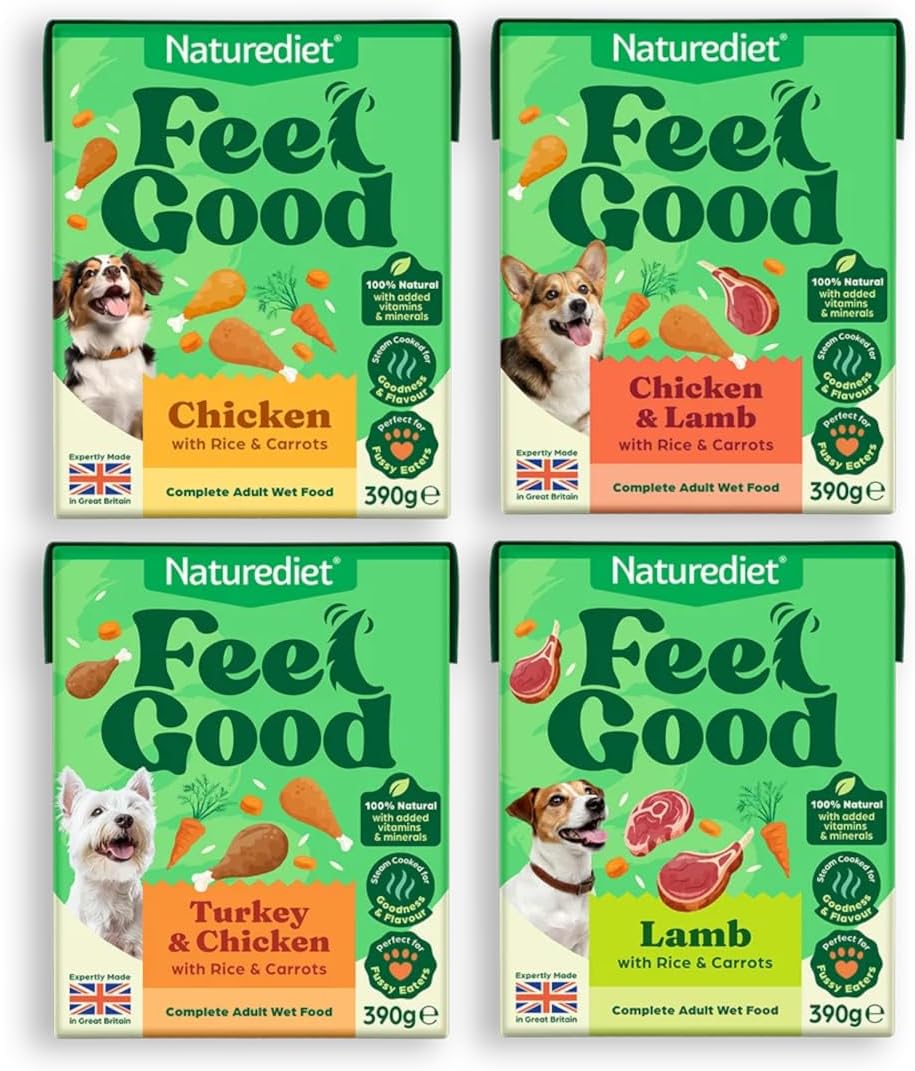 Naturediet Feel Good Wet Dog Food Selection Pack, 390g x 16 Cartons
