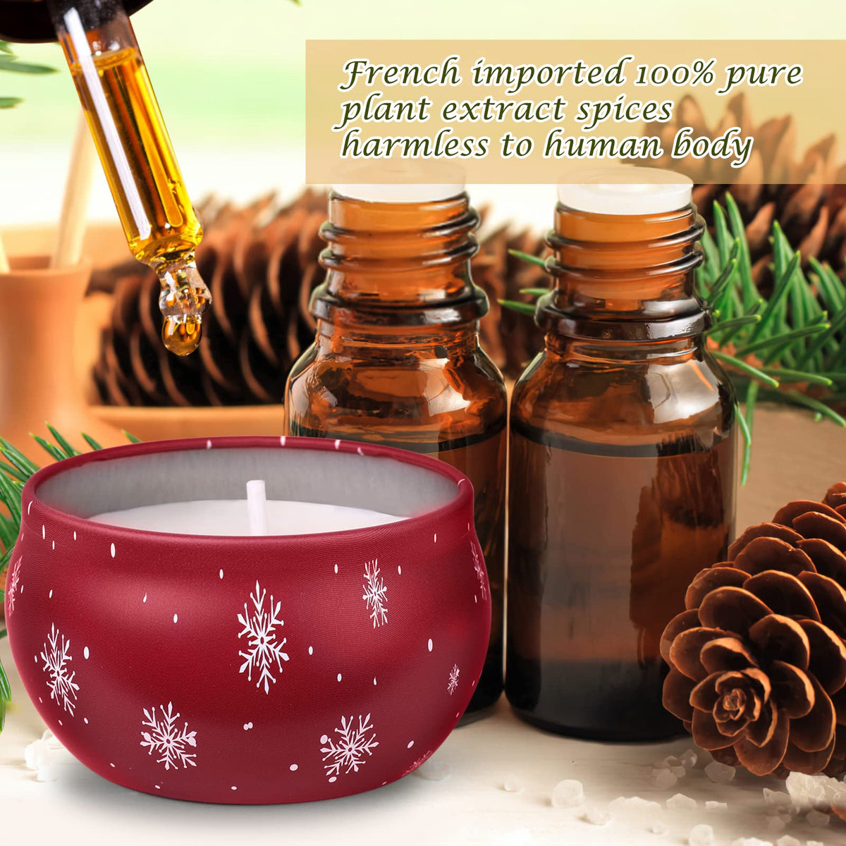 12PCS Christmas Candles Scented Candles, Aromatherapy Candle Gift Set for Women Candles for Home Scented for Her Scented Candles for Christmas,Birthday, Thanksgiving, Mother's Day