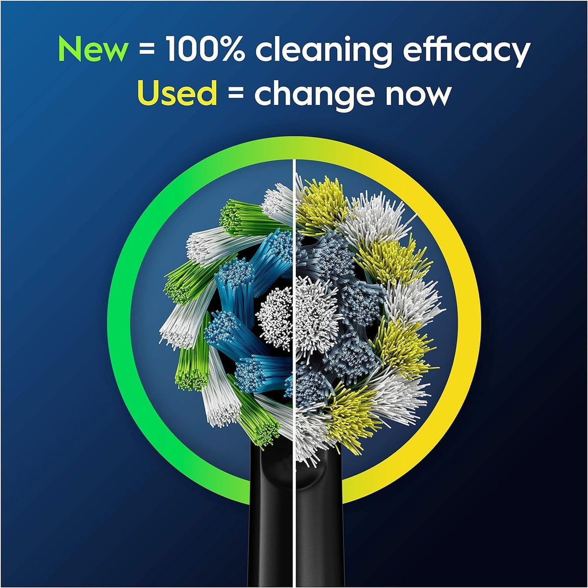 Oral-B Pro Cross Action Electric Toothbrush Heads, 4 Count, Black