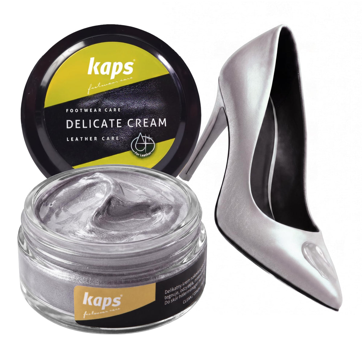 Leather Shoe Cream Polish & Conditioner, Kaps 50ml