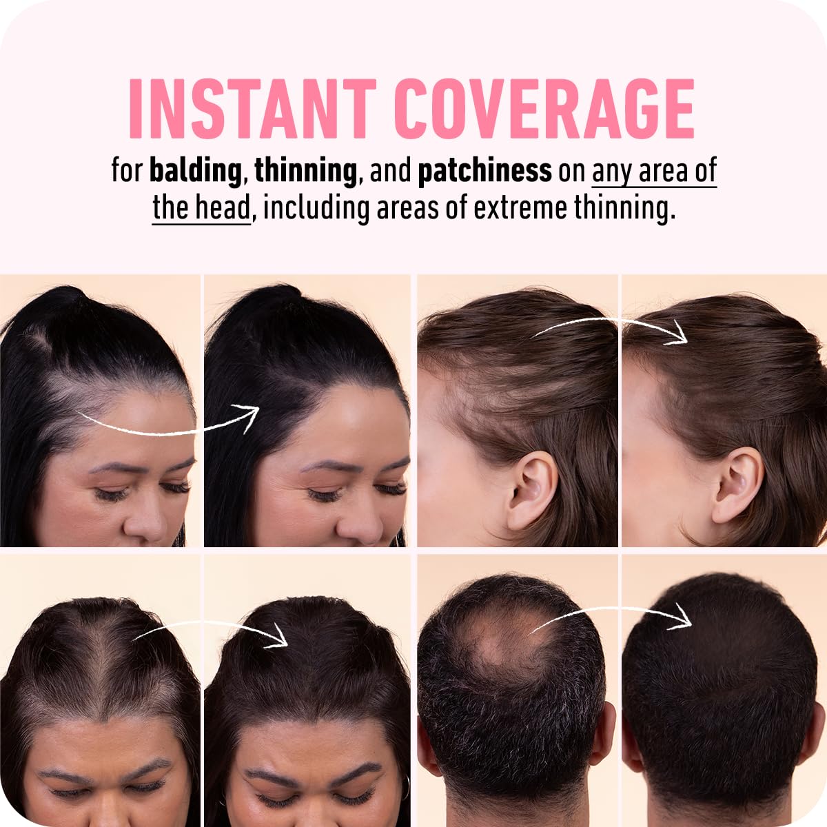 Boldify Hairline Powder, Root Touch Up Hair Color - Light Brown 10g