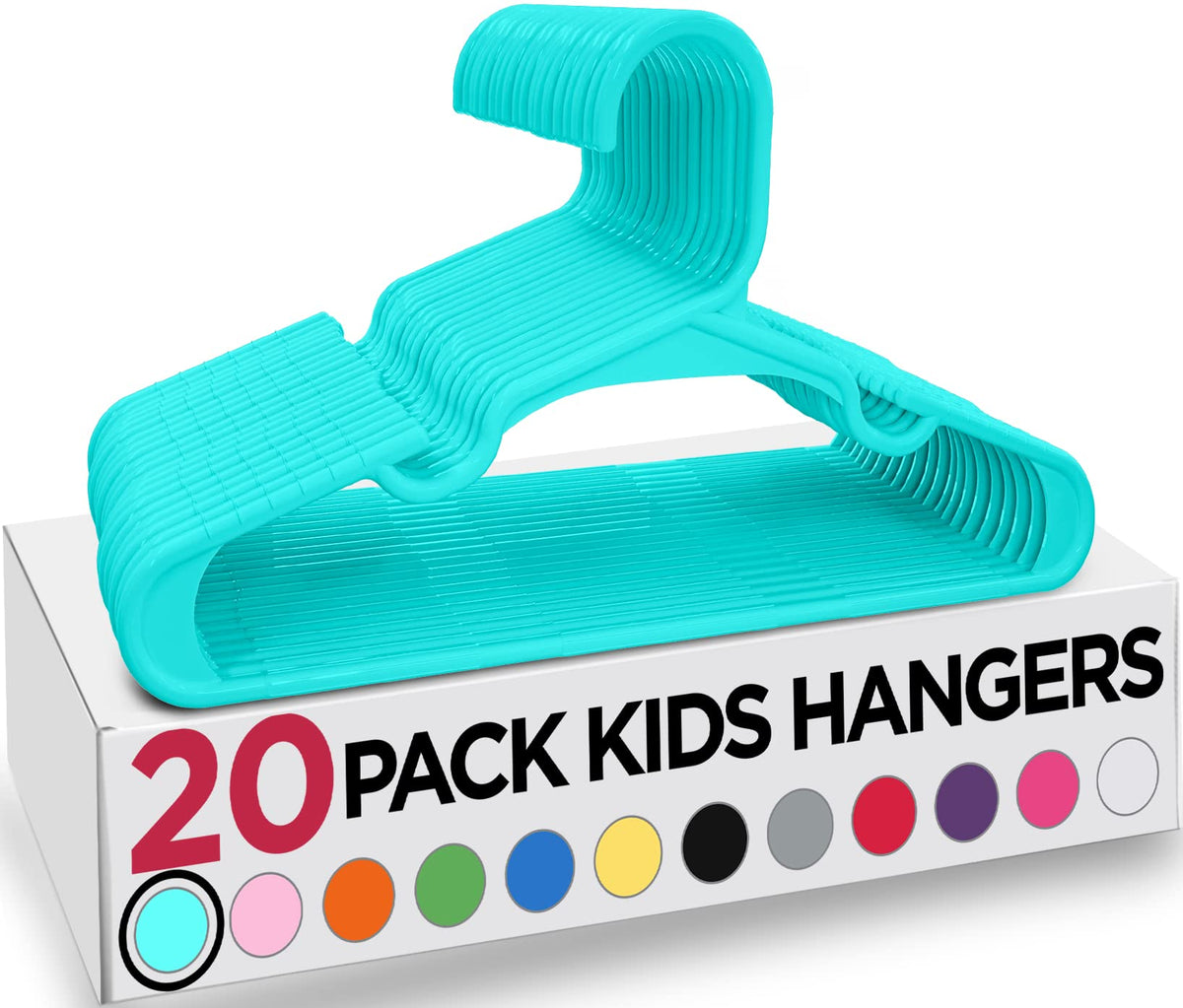 Utopia Home 20pcs Kids Hangers - 28cm Plastic Baby Hangers for Closet - Kids Hanger for Clothes and Baby Hanger for Closet - for Daily Standard Use (Grey)