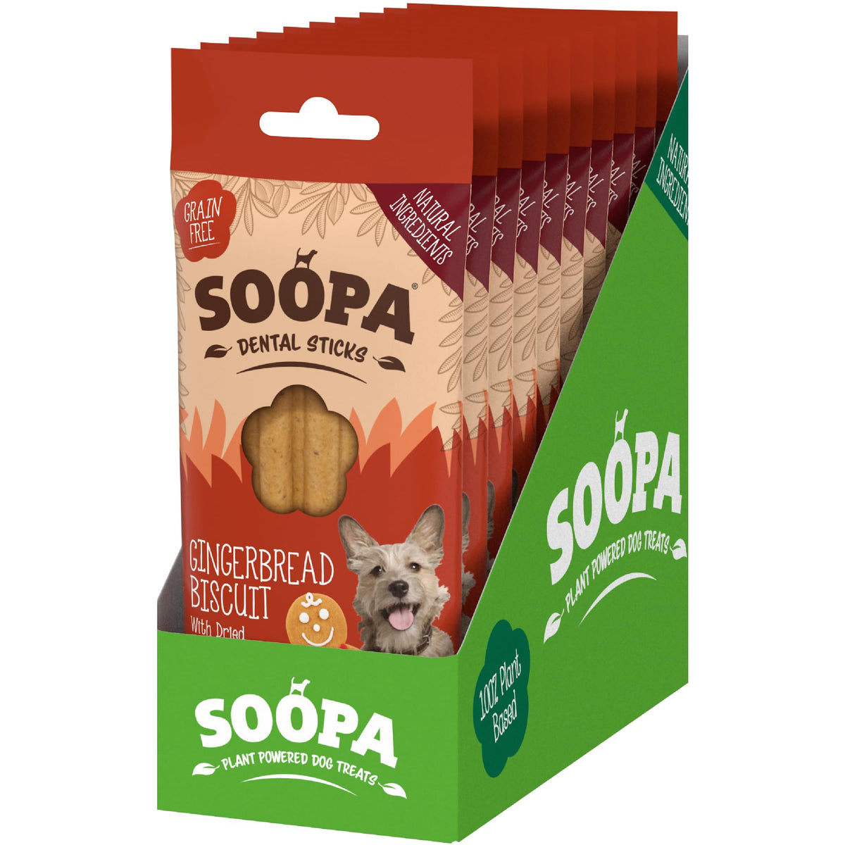Soopa Carrot & Pumpkin Dog Dental Sticks, Chews to Clean Teeth, 100 g, 1-Pk