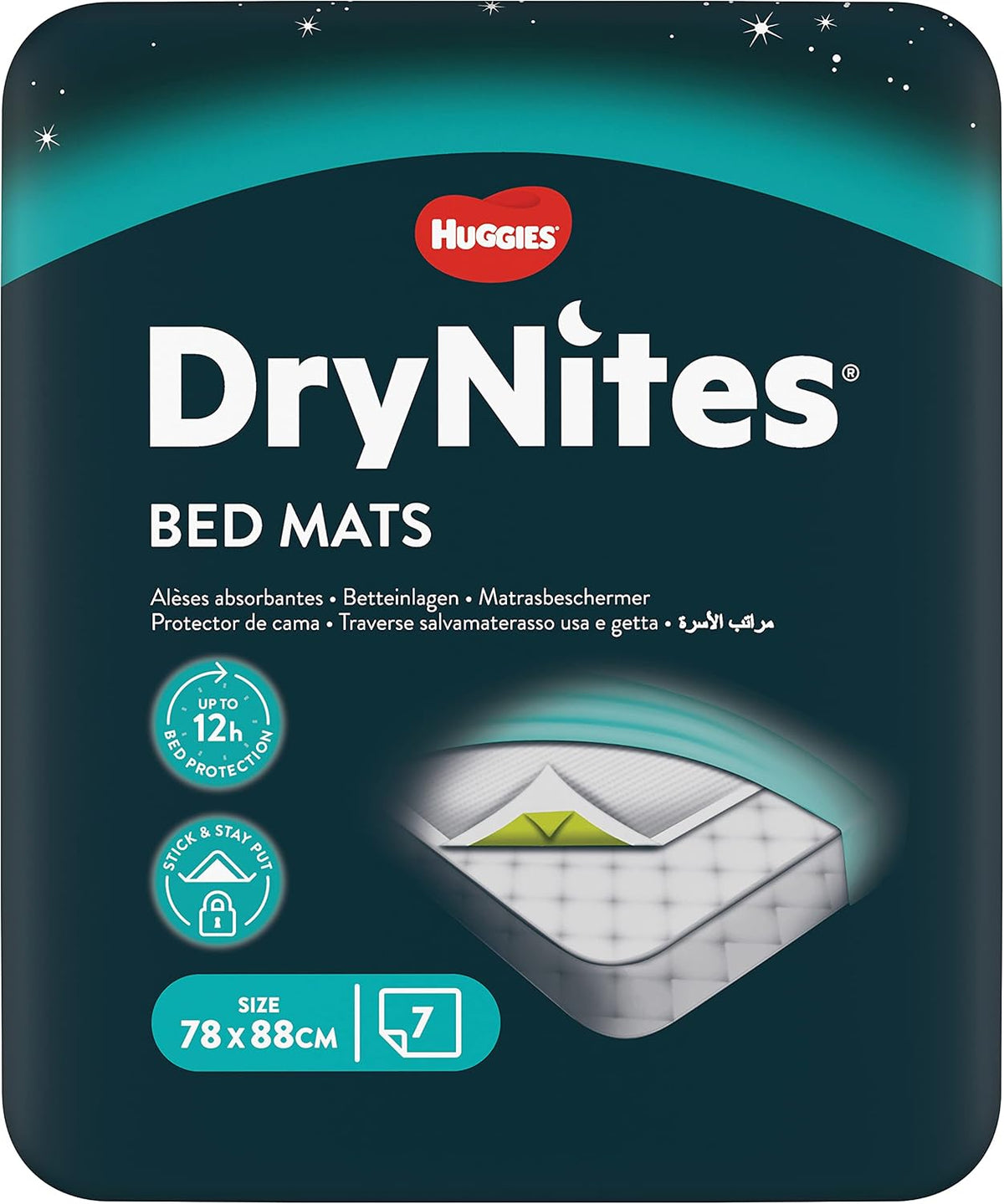 HUGGIES DryNites, Bed Mats - 28 x Mats - Disposable Bed Mats for Children and Teens