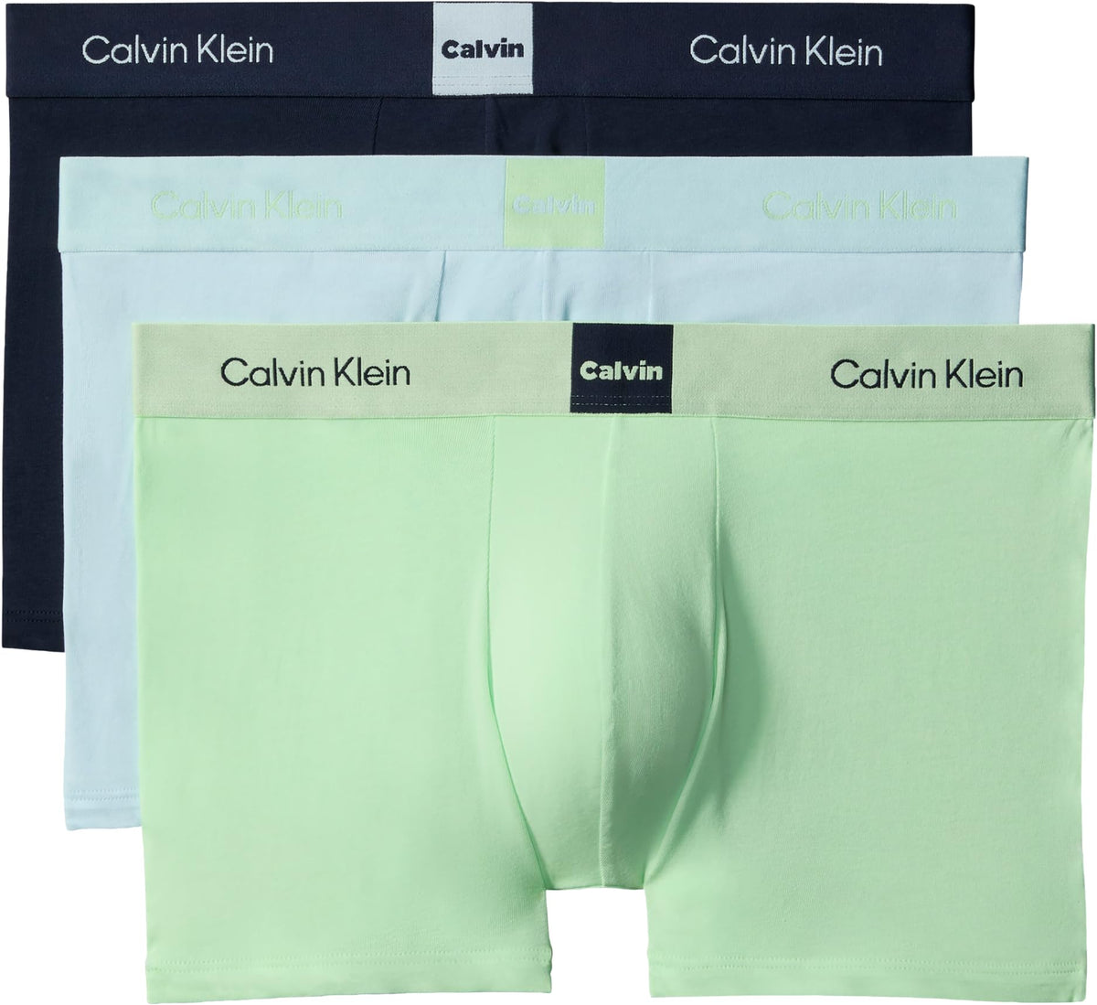 Calvin Klein Men’s 3 Pack Trunks with Logo Waistband