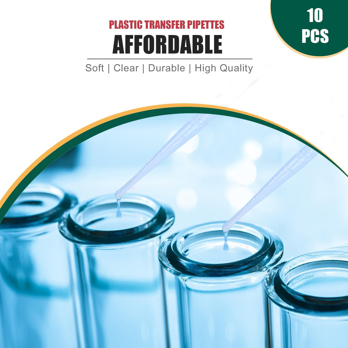 moveland 𝟭𝟬𝟬𝟬𝗣𝗰𝘀 𝟯𝗺𝗹 Dropper Pipettes- Plastic Transfer Pipette for Lab Science, Essential Oil, DIY Art, Medicine - Excellent Suction Without Leakage