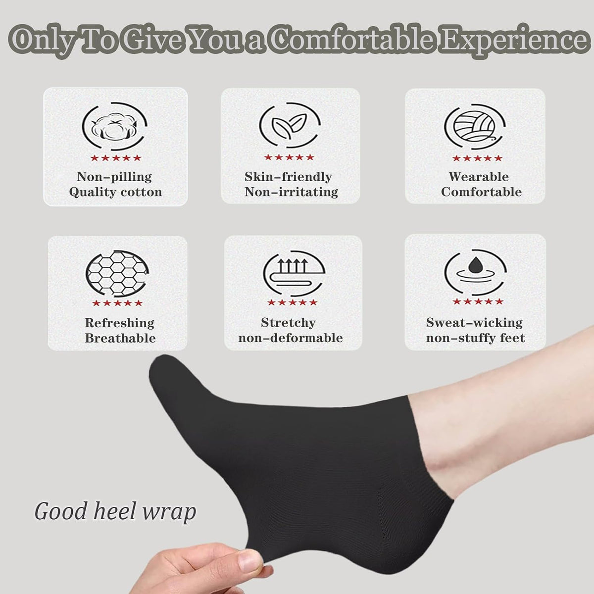KEYRI 6 Pairs Ankle Socks Low Cut Trainer Socks