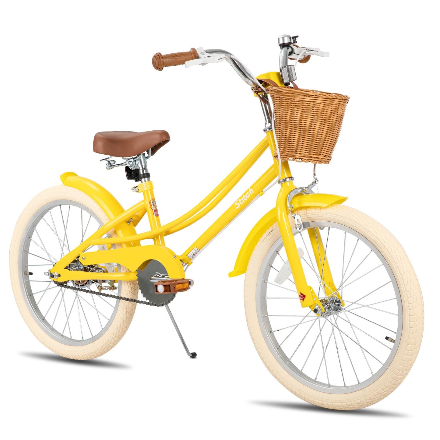 STITCH 12/14/16/20 inch Kids Bike for 3-11 years Girls, 12/14/16 Girls Bike with Training Wheels & Basket, 20 inch with kickstand