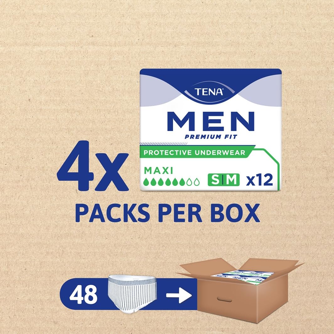 TENA Men Protective Underwear, Large, Level 4 for Heavy Bladder Weakness x 40
