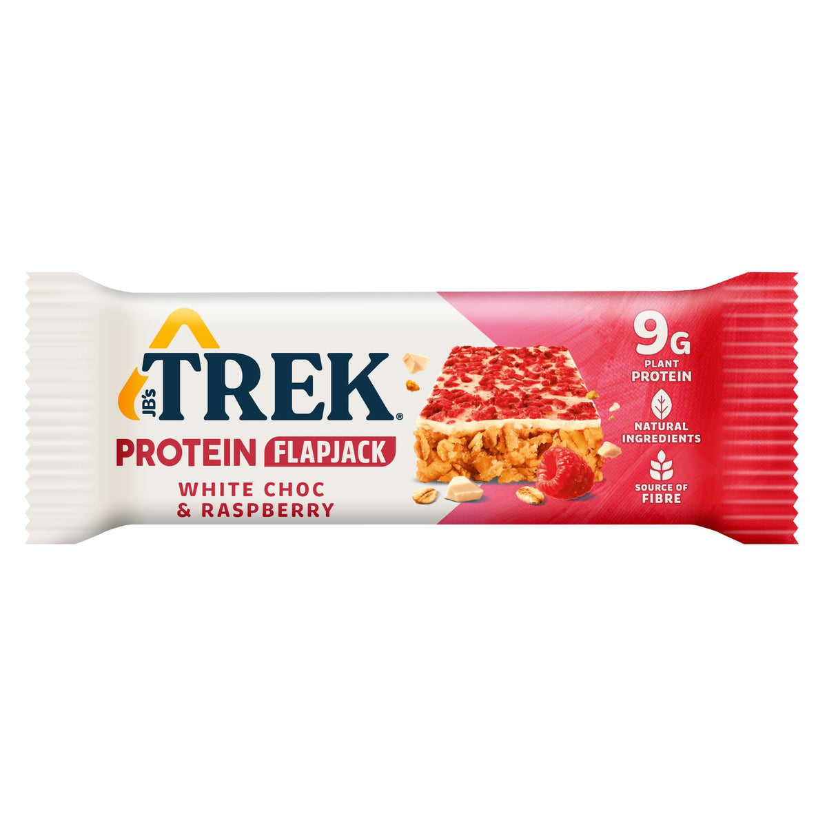 Trek High Protein Flapjack Cocoa Oat, 50 g - Gluten Free Bars – Healthy Snack Bars – Plant Based Protein - Vegan Bars (Pack of 16 Bars) | L0572375-P107199021-M107199013