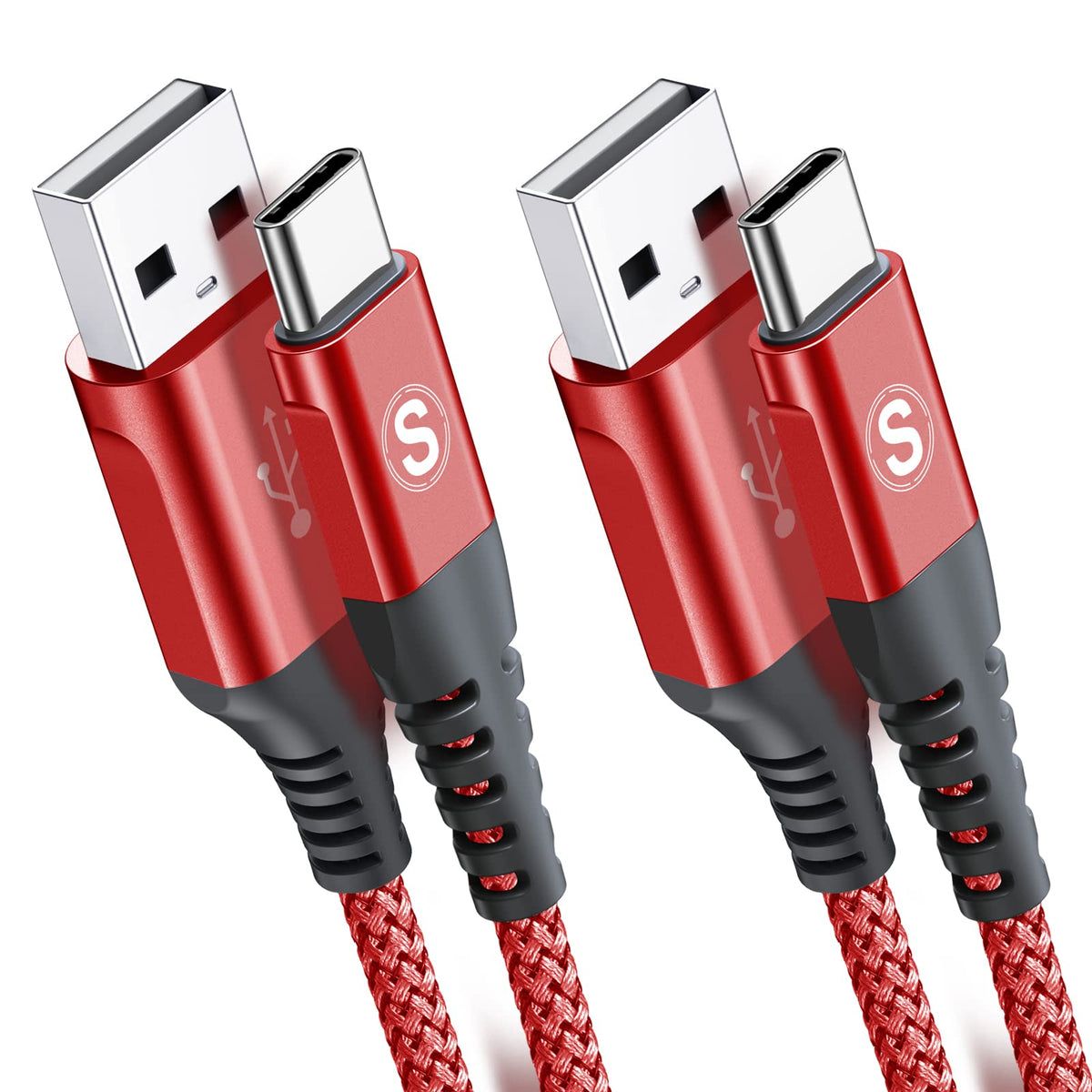 2-Pack 2M USB C Cable 3.1A Fast Car Charger Cable Compatible for iPhone 17 air 16 15 Plus Pro Max, Samsung Flip/Fold 7 6 5 4 3 S26 S25 S24 S10 S20 S21 S22 S23 A16/15/14/13/12 A35/A34 A56/55/54, Pixel