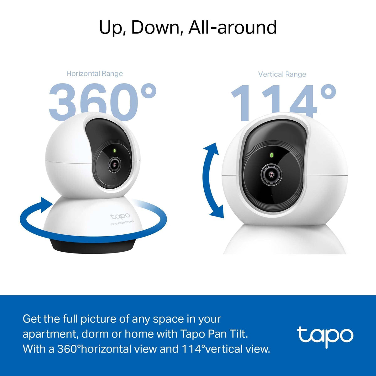 Tapo C210 2K 3MP Pan/Tilt Indoor Security Camera Pet Camera House Security