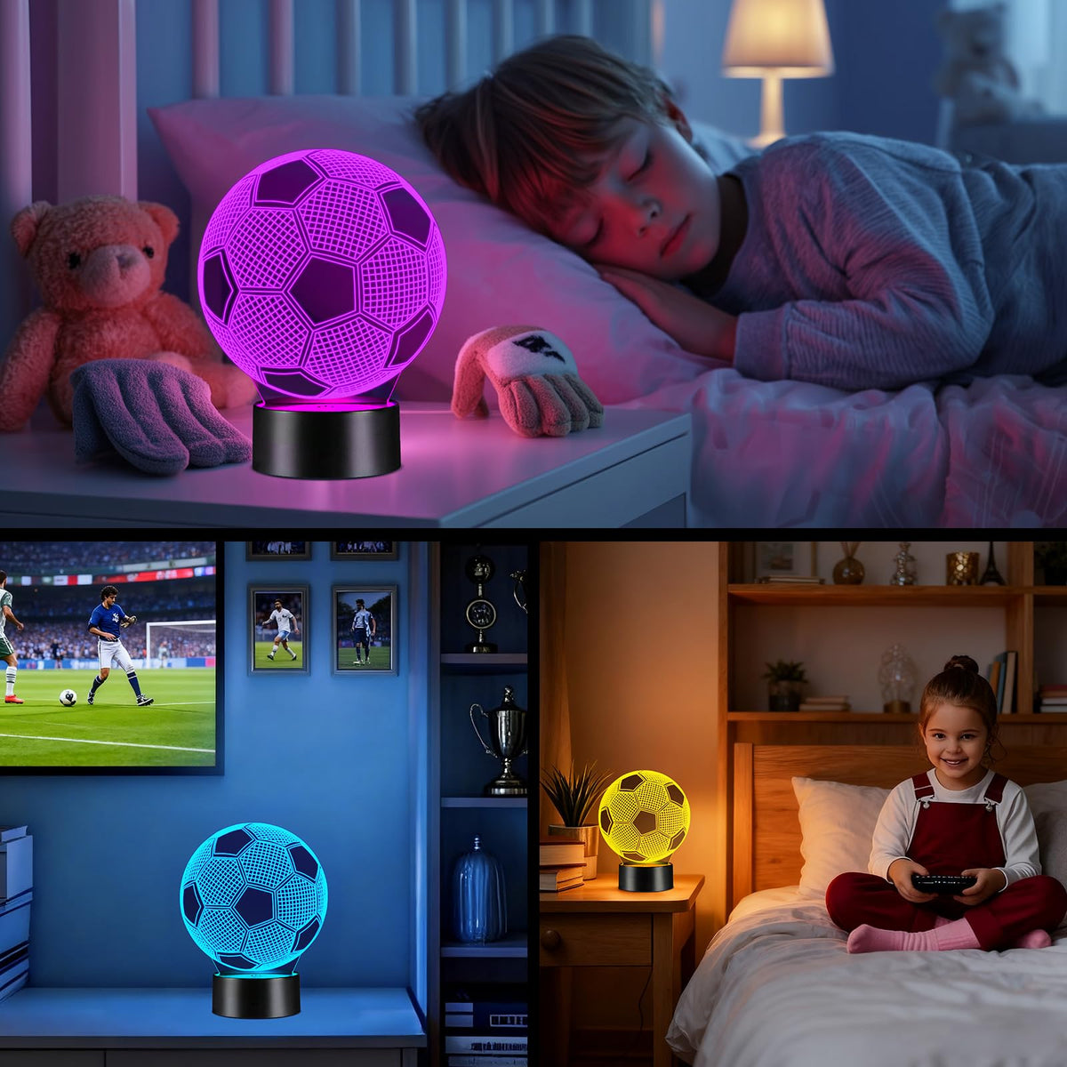 Linkax Horse Gifts for Boys, 3D Illusion Night Light for Girl Bedroom Decor