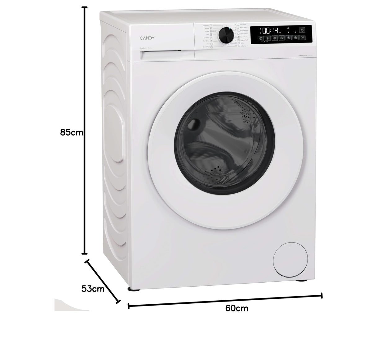 Candy Quick Pro Washer Dryer, 9kg Wash + 6kg Dry, Black, A-20%/D, 1400 RPM