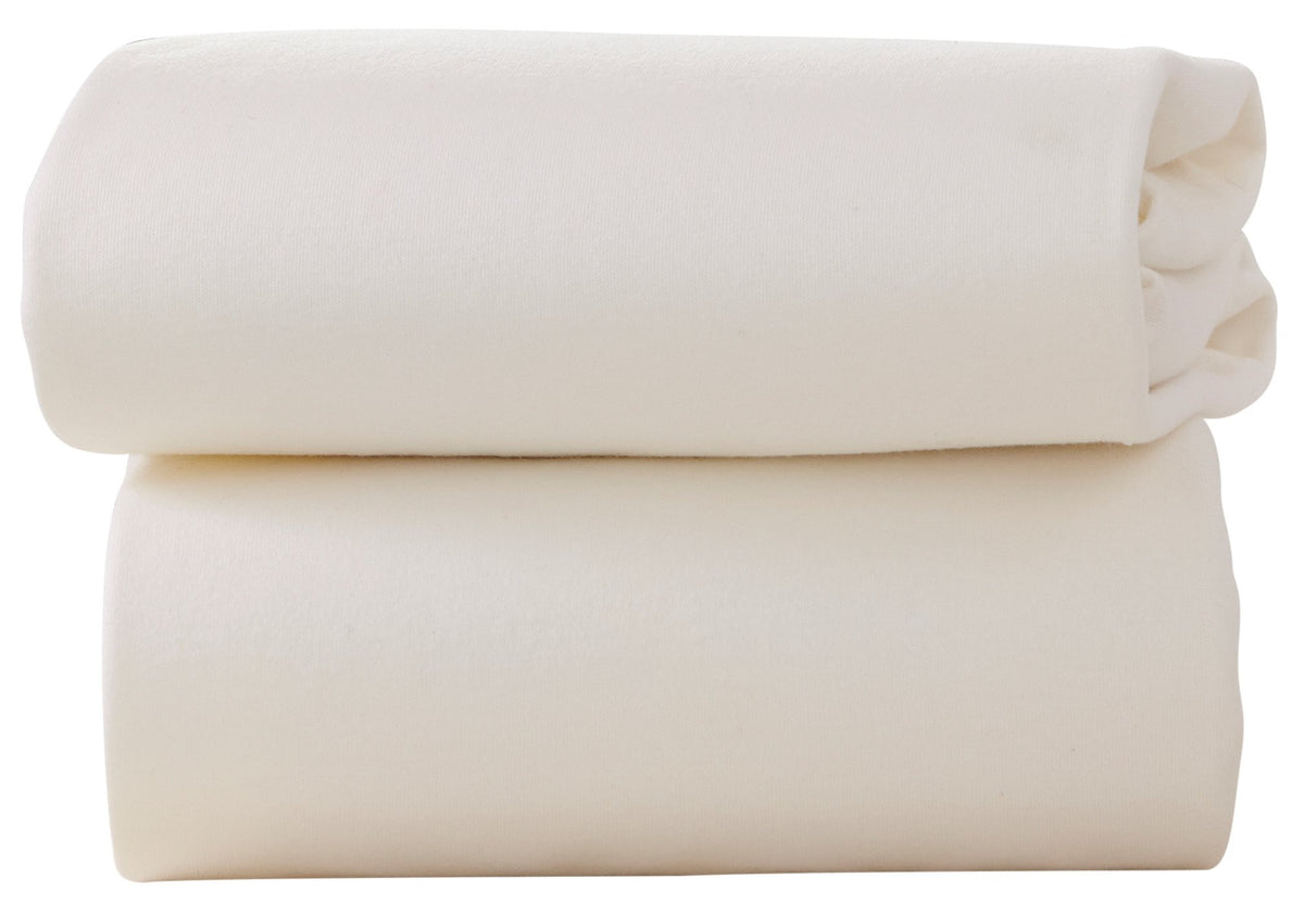 Clair de Lune 2 Pack Jersey Cotton Cot Bed Sheets 70 x 140 cm (Pink)