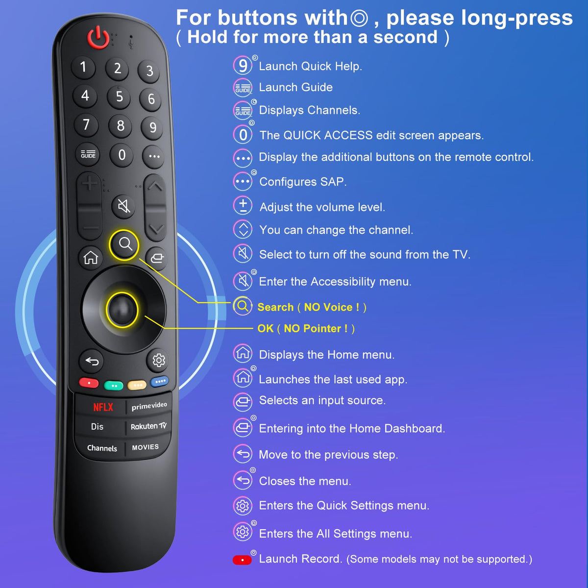 Universal-for-Samsung-Smart-TV-Remote, for Samsung Curved Qled Frame 4K TV