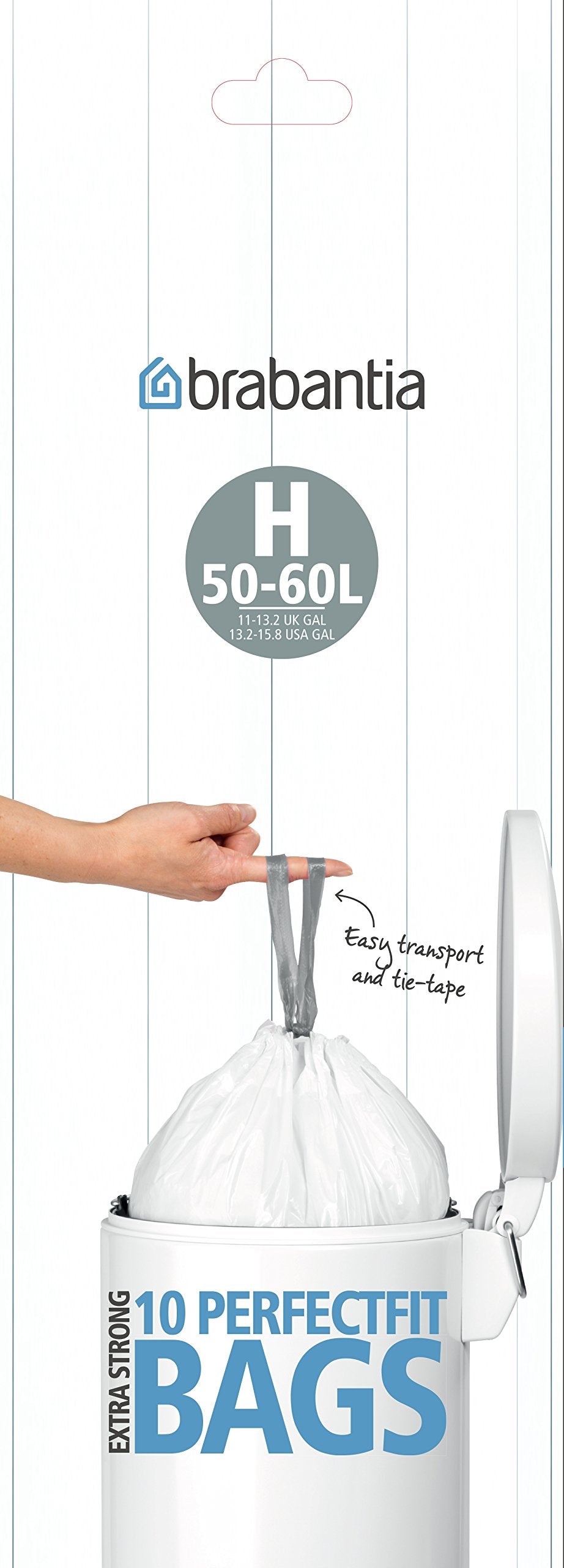 Brabantia Heavy Duty Perfect Fit Bin Liners (5 Packs of 20) 10-12 Litre