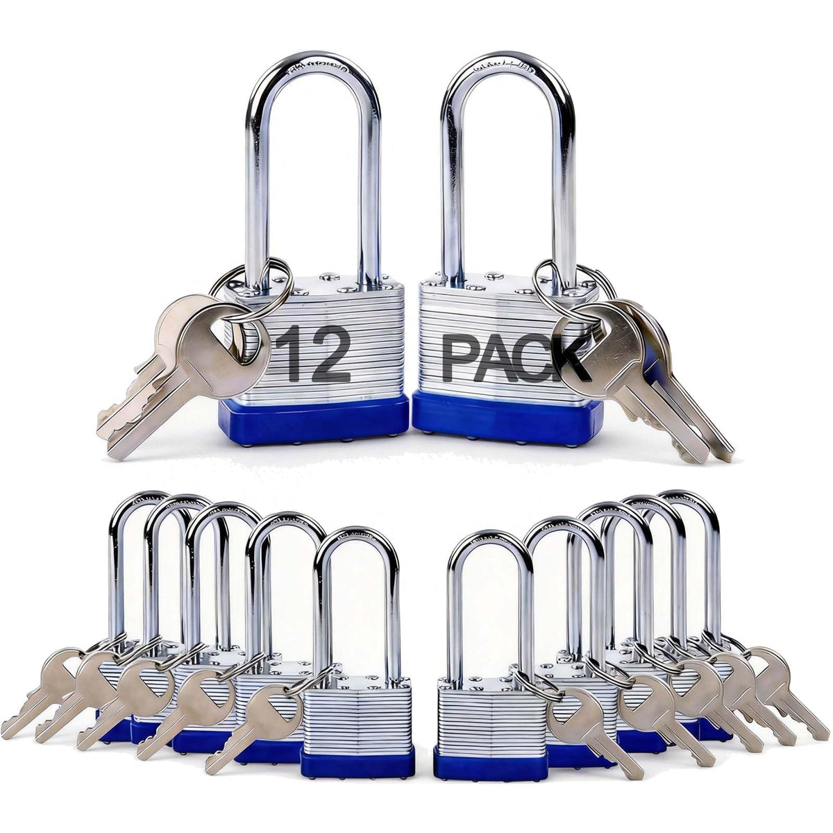 SEPOX® Heavy Duty Outdoor Padlock Keyed-Alike 58mm Extra Long Shackle 4Pack