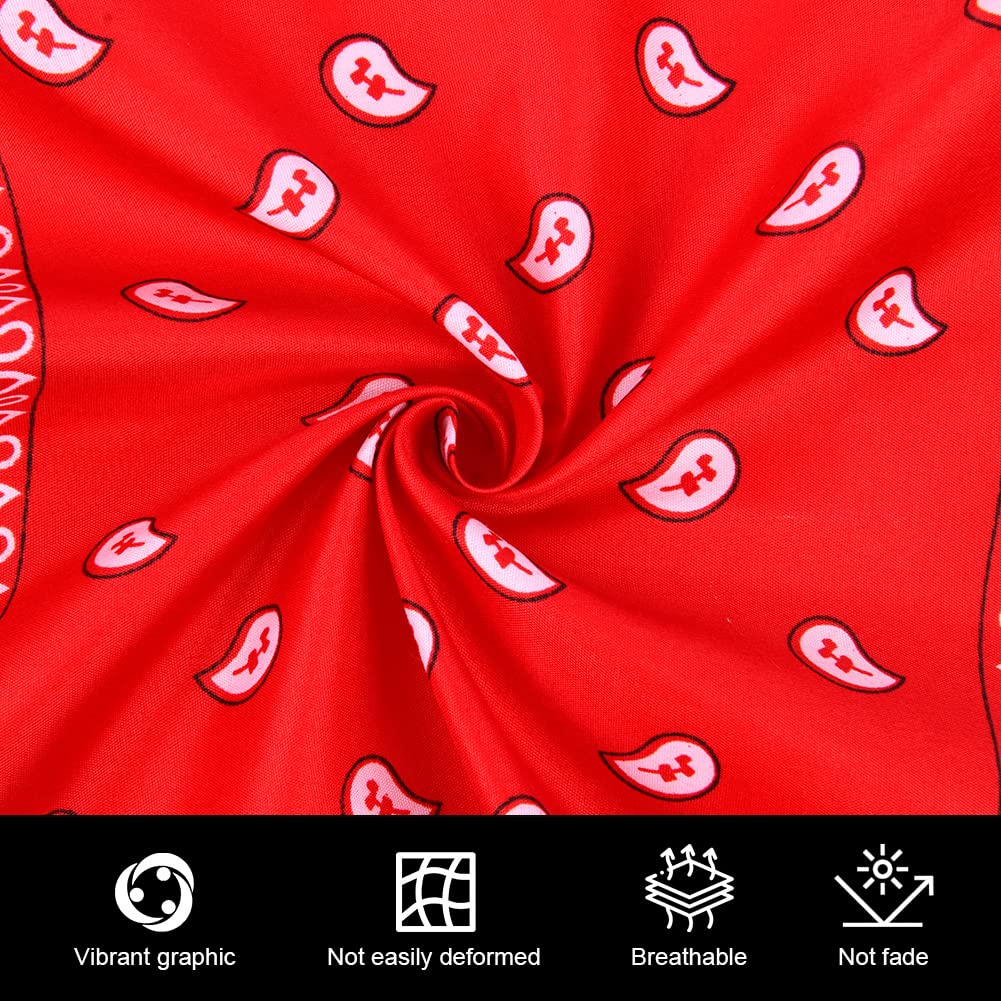 Aomig Bandana Head Scarf for Men and Women, Stylish Cowboy Headband Handkerchief, Multi-purpose Hair Scarf Paisley Print Unisex Headwraps, Bib Party Face Covering Headwear for Motorcycling