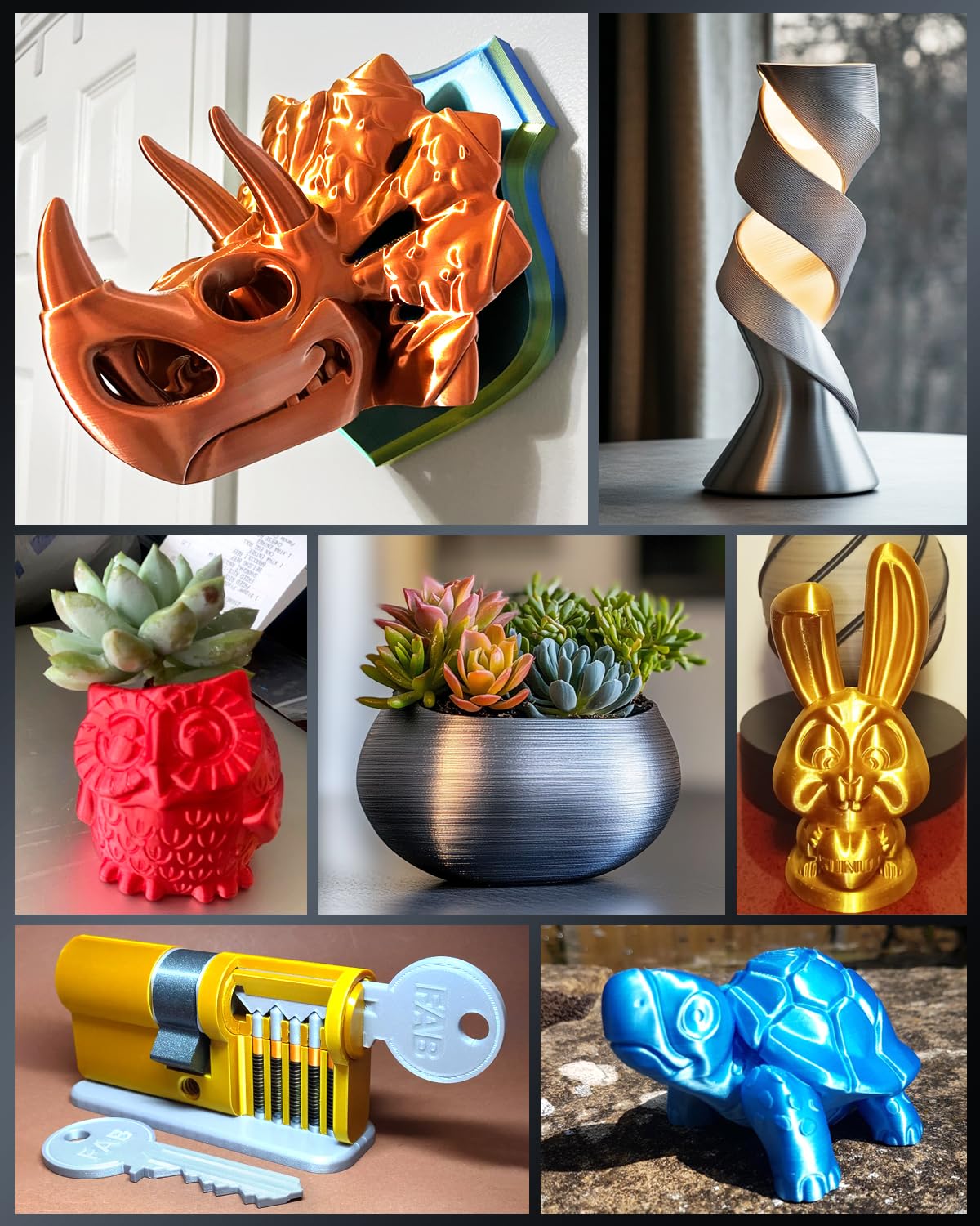SUNLU Silk PLA+ Filament, Shiny Metallic Silk 3D Filament 1.75mm