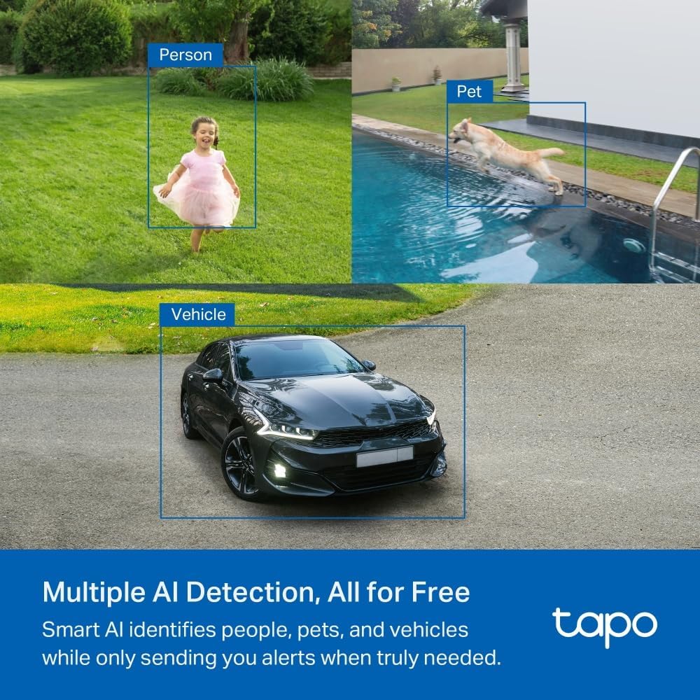 Tapo 2K QHD Wireless Indoor/Outdoor Smart Security Camera