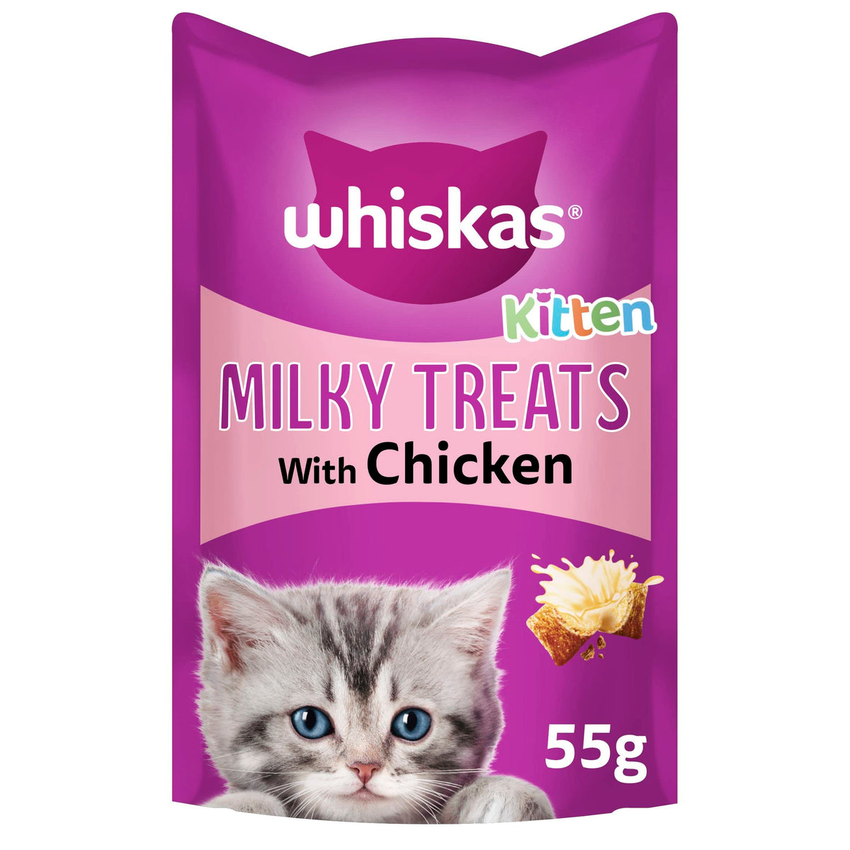 WHISKAS Crunch 100g (Pack of 6) - Tasty Topping Adult Cat Treat Biscuits
