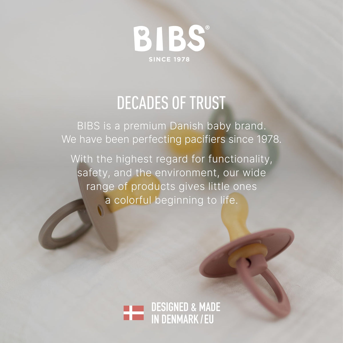 BIBS Colour Glow Dummy, 0-6 Months, 4-Pack, Ivory/Sage/Sage Glow/Cloud Glow