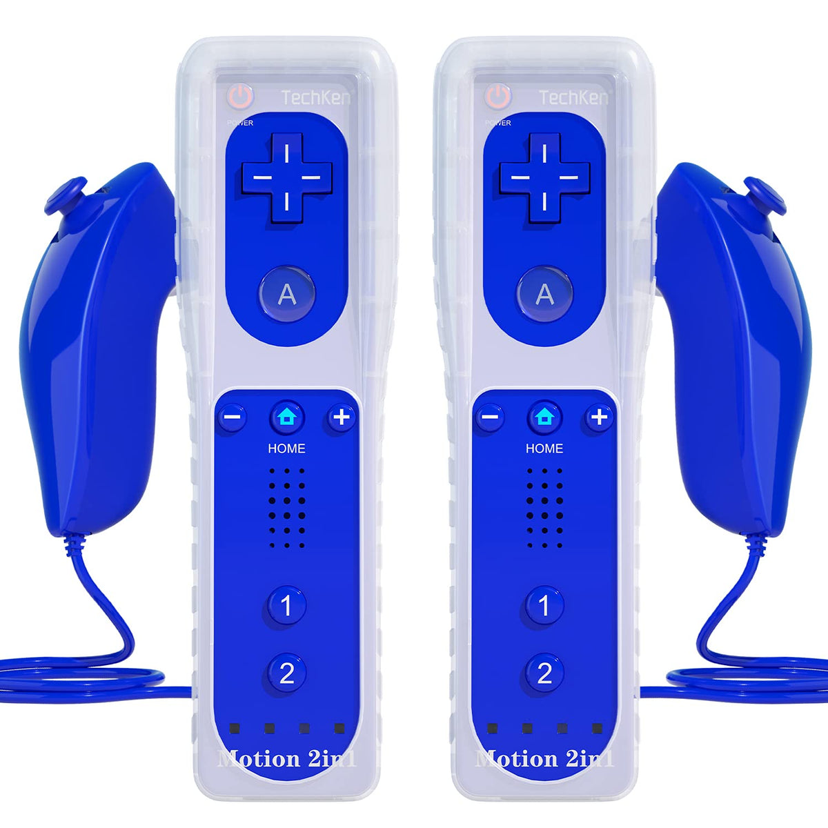 TechKen 2-Pack Wii Remote Plus with Built-in MotionPlus gyroscope, Compatible with all original Wii Remote accessories, Wii Controller for Wii/Wii U