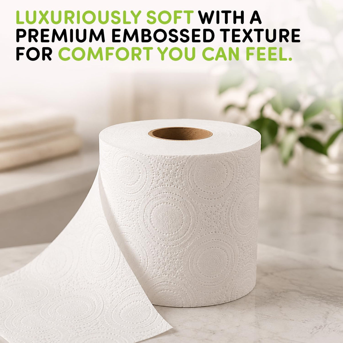 Splesh by Cusheen Toilet Roll 72 Rolls - Aloe Vera Scent Bulk Family Pack | Soft 3 Ply Quilted Bathroom Tissue Loo Rolls | Eco-Friendly, Sustainable Toilet Paper