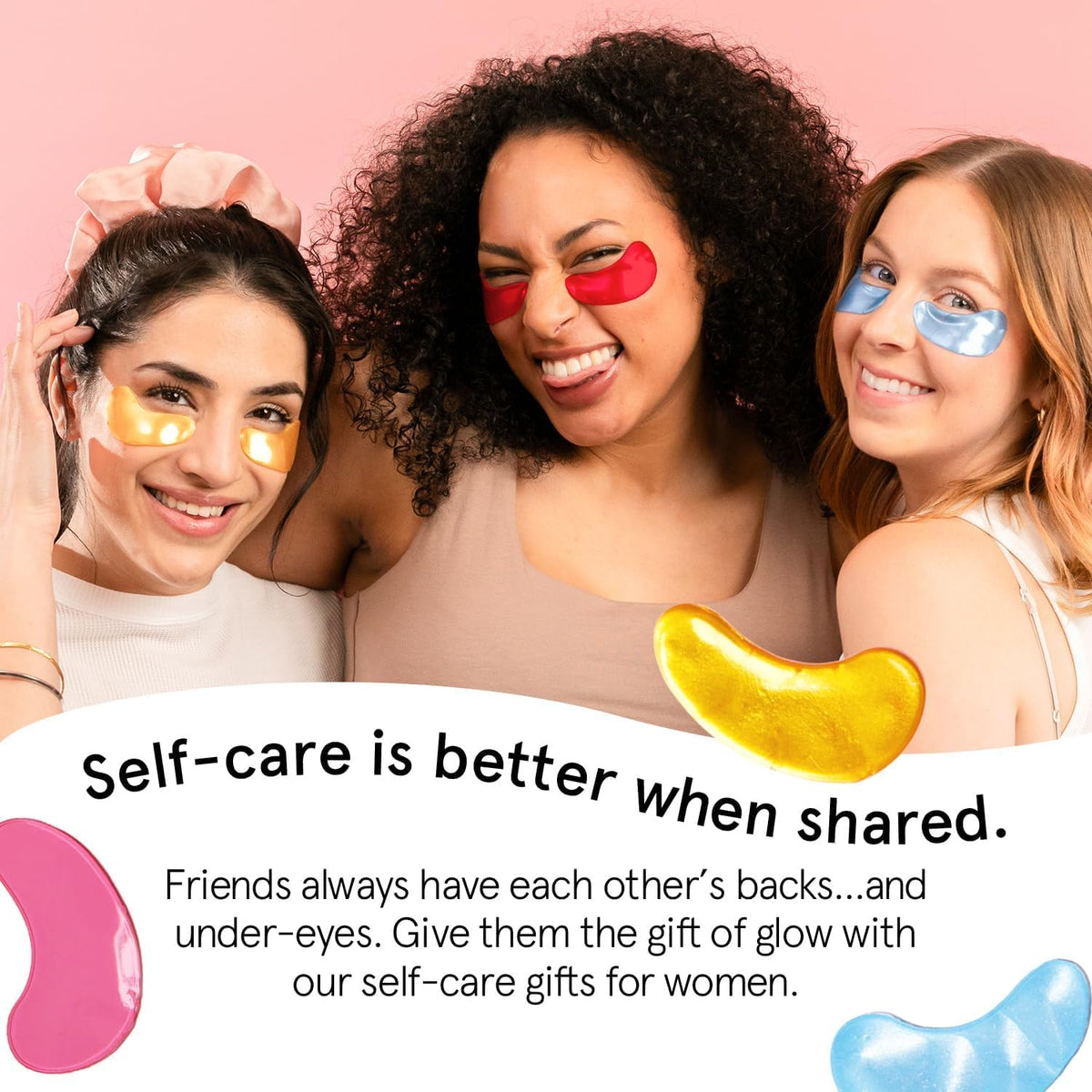 grace & stella Award Winning Under Eye Patches for Dark Circles - Illuminating Under Eye Masks for Puffy Eyes - Undereye Gel Patches with Niacinamide - Vegan - Gifts for Sisters (6 Pairs, Blue)