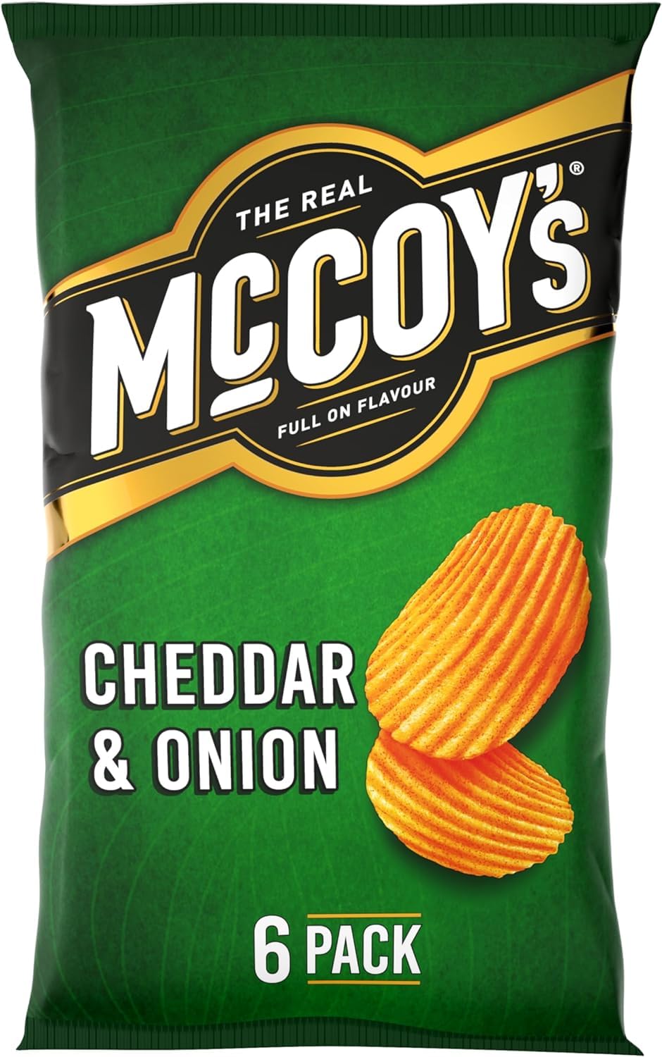 McCoy's Sizzling King Prawn Multipack Crisps 6 Pack (Multipack BOX of 20) - Fully loaded with flavour, iconic ridged crisp, unmistakable crunch