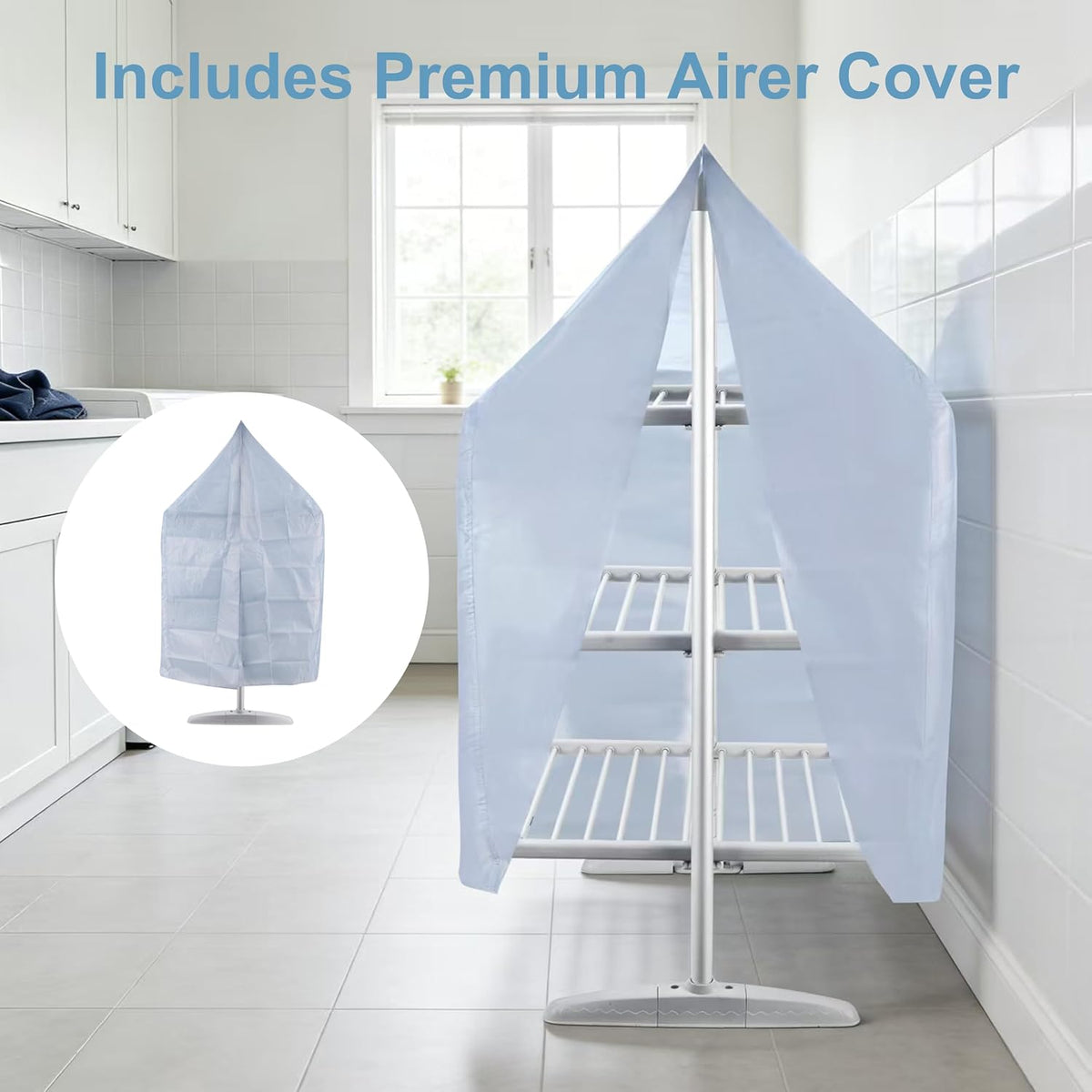 Electric 3 Tier Heated Airer XL Size with Cover Included, 36 Heated Bars Dryer Rack, Indoor Laundry Clothes Drying Horse, Portable Foldable