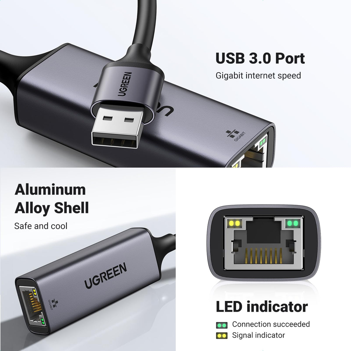 UGREEN USB C to Ethernet Adapter, Gigabit Wired Network Adapter