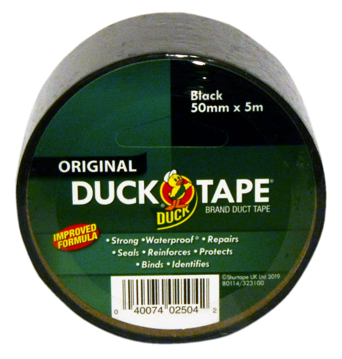 Duck Tape Original White Duct Tape, 50mm x 25m Heavy Duty, Waterproof Gaffer, Gaffa Sticky Tape, Strong Adhesive Cloth Repair Tape, Suitable for Packing boxes, Moving House, Parcels or Packaging